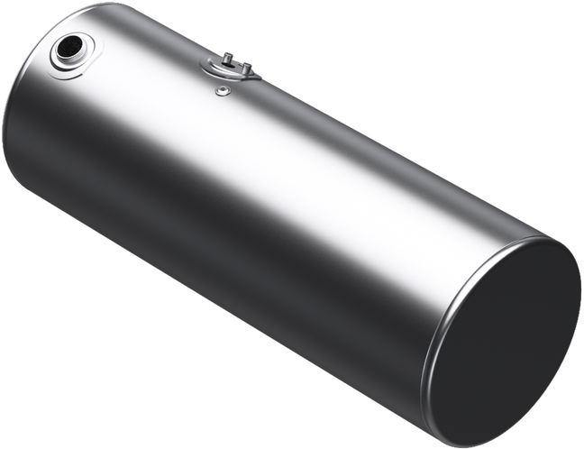 132 Gallons 24.5"D x 64.75"L - Kenworth Style - Rear Fill Milgrade