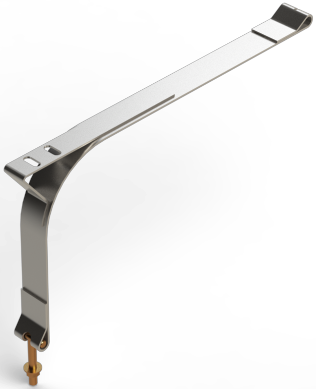 T-BOLT TO LOOP WITH SLIT 31-1/4" STAINLESS STEEL COMBO STRAP