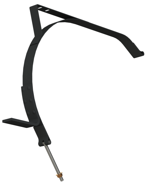 6" T-BOLT TO LOOP 43-3/4" BLACK POWDER SATIN STEEL COMBO STRAP