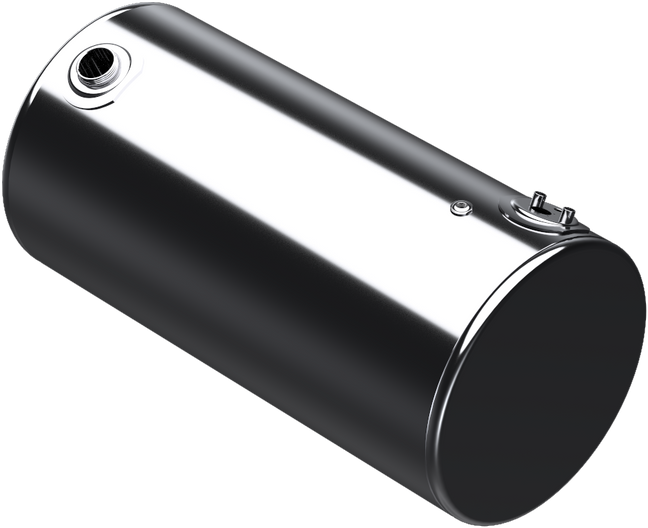 97 Gallons 24.5"D x 47.5"L - Kenworth Style - Rear Fill Polished