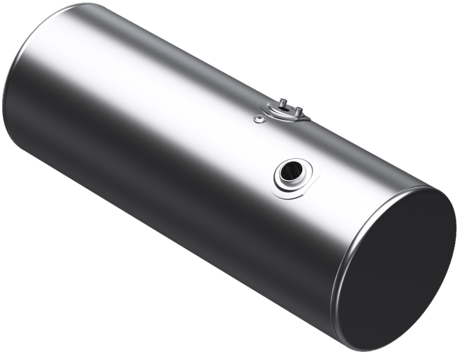 132 Gallons 24.5"D x 64.75"L - Kenworth Style - Rear Fill Milgrade