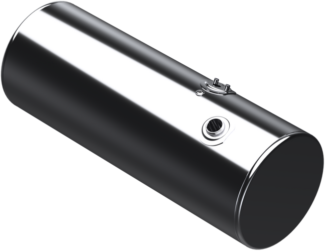 132 Gallons 24.5"D x 64.75"L - Kenworth Style - Front Fill Polished