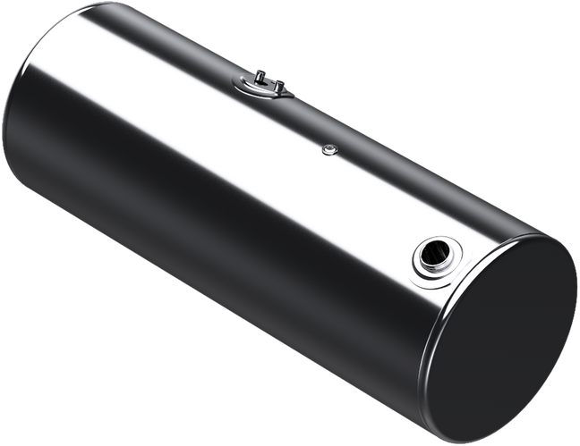 132 Gallons 24.5"D x 64.75"L - Kenworth Style - Rear Fill Polished