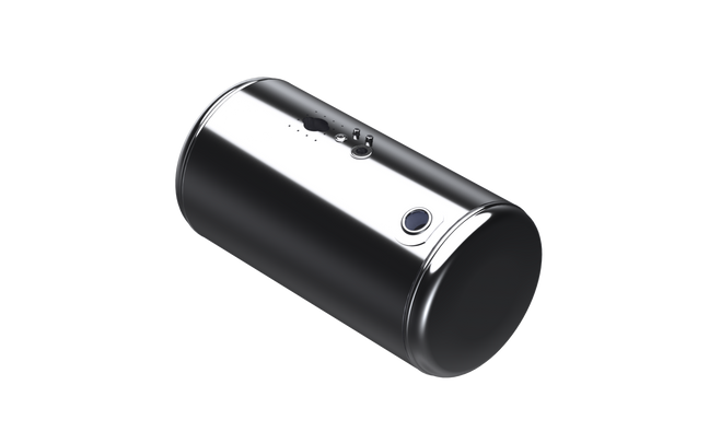 101 Gallons 26"D x 43.75"L - Peterbilt Style Rear Fill Polished