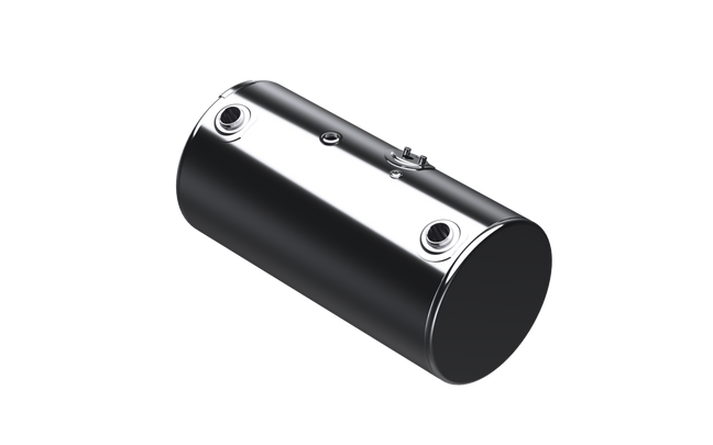 98 Gallons 24.5"D x 48.12"L - Kenworth Style - Front Fill Polished, Split