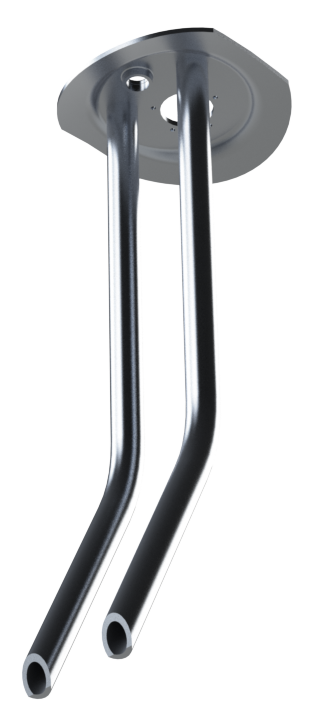 24-1/2 MILGRADE ALUMINUM KENWORTH ADAPTER PLATE WITH TUBES
