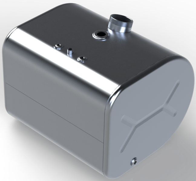52 Gallons 20"H x 25.5"W x 26"L - Ford Style - Center Fill Milgrade