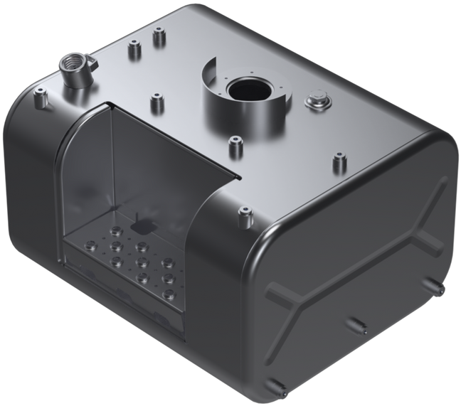 51 Gallons 18.25"H x 26"W x 28.5"L - GMC Style - Rear Fill Milgrade