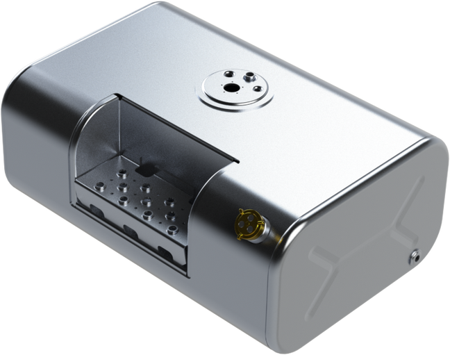 50 Gallons 15"H x 25"W x 35"L - International Style - Front Fill Milgrade