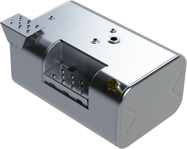 65 Gallons 18.25"H x 25"W x 36"L - International Style - Rear Fill Milgrade