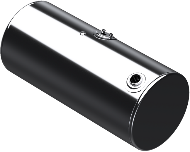 107 Gallons 24.5"D x 52.5"L - Kenworth Style - Rear Fill Polished