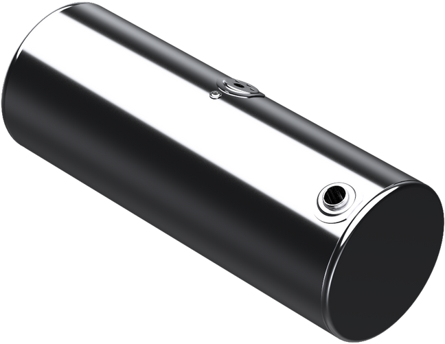 132 Gallons 24.5"D x 64.75"L - Kenworth Style - Front Fill Polished