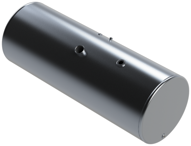143 Gallons 25.25"D x 65.88"L - Mack Style - Center Fill Milgrade