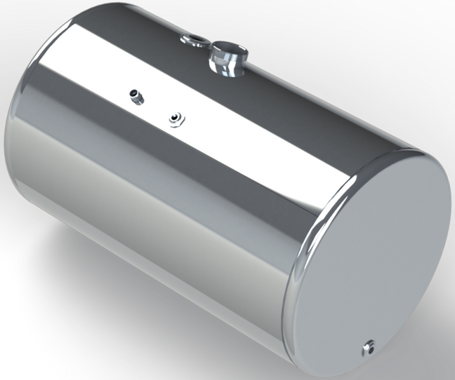 59 Gallons 22.25"D x 34.88"L - Mack Style-Rear Fill Polished