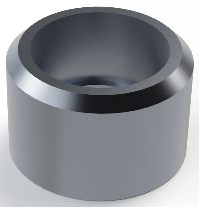 Half 3/8" NPT Milgrade Aluminum Coupling