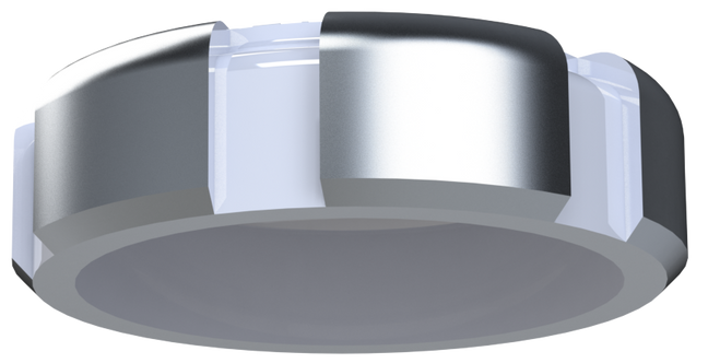 2.5" OD Vented Non-Locking Freightliner Style Aluminum Fuel Cap with 8 Threads Per Inch