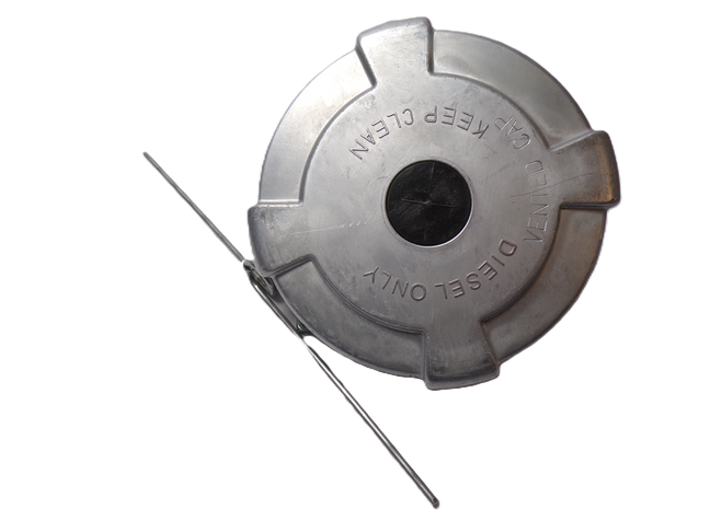 4" Vented Non-Locking Aluminum Fuel Cap with 8 Threads Per Inch
