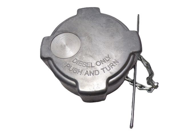 4" Freightliner Style Non-Locking Cam Locking Aluminum Fuel Cap