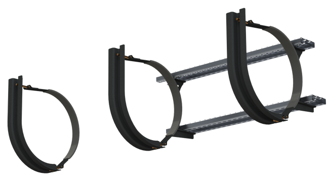 18" 3 Piece Black Mounting Kit Combo