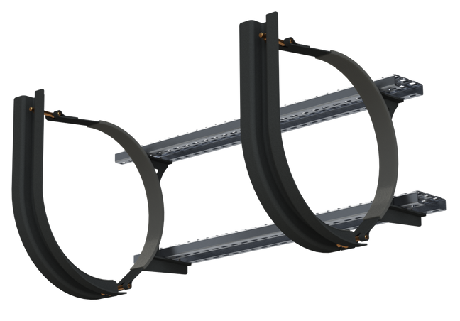 18" 2 Piece Black Mounting Kit Combo