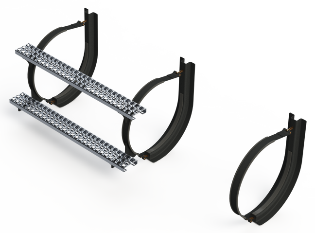 20" 3 Piece Black Mounting Kit Combo