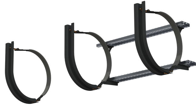 20" 3 Piece Black Mounting Kit Combo