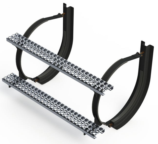 22" 2 Piece Black Mounting Kit Combo
