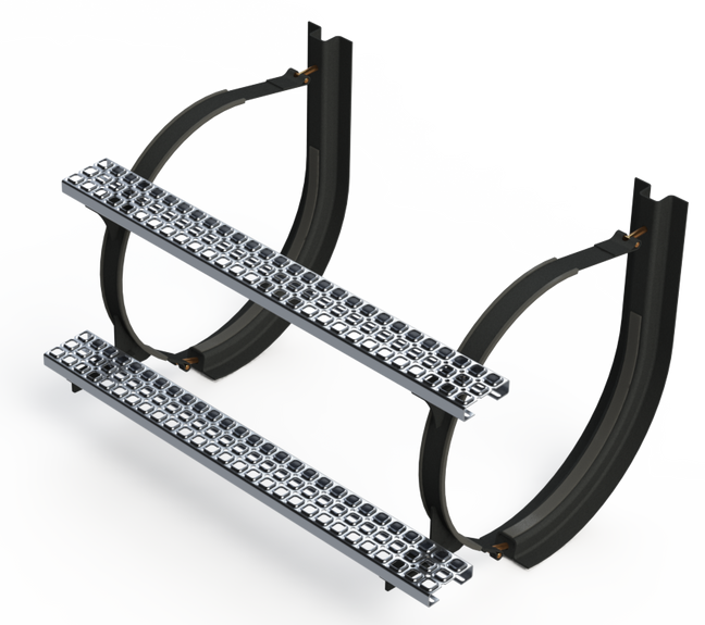 23" 2 Piece Black Mounting Kit Combo