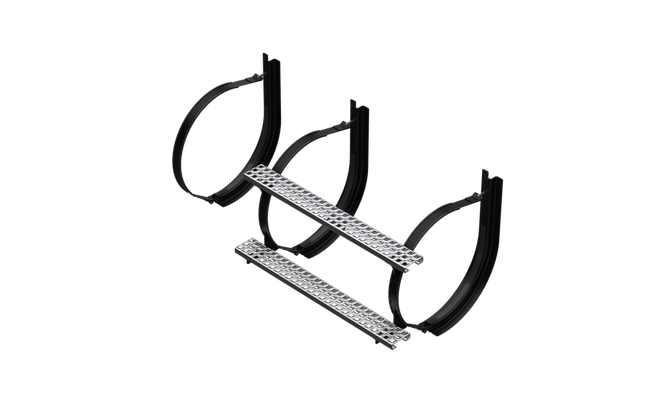 24.5" 3 Piece Black Mounting Kit Combo