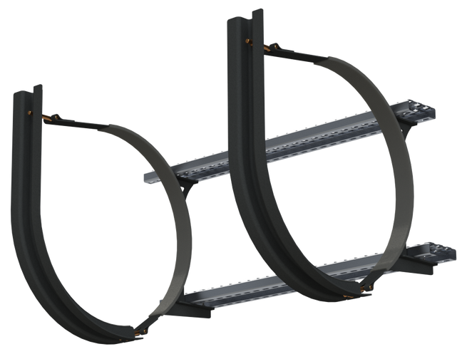 24" 2 Piece Black Mounting Kit Combo