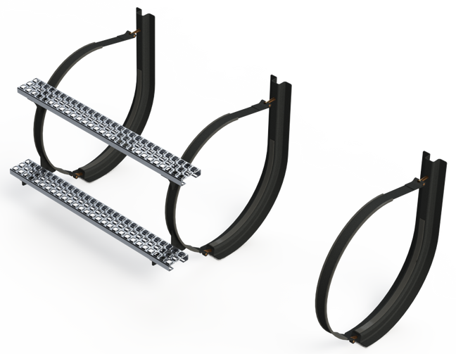26" 3 Piece Black Mounting Kit Combo
