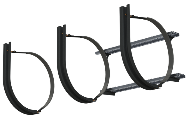 26" 3 Piece Black Mounting Kit Combo