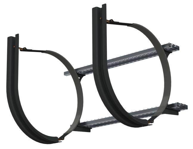 26" 2 Piece Black Mounting Kit Combo