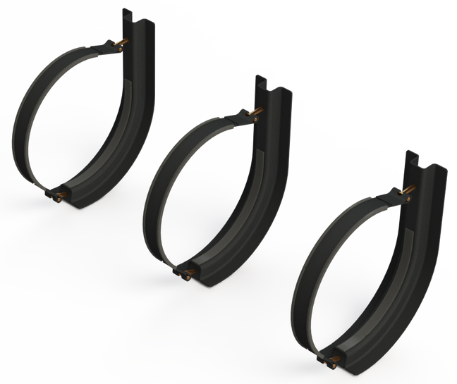 16" 3 Piece Black Mounting Kit
