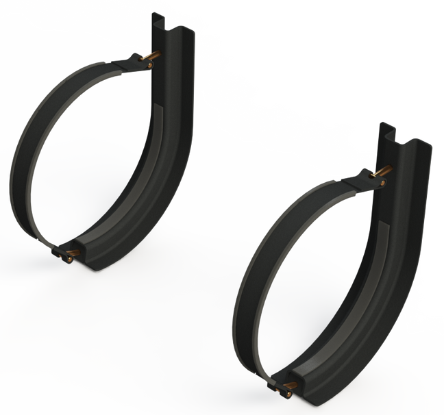 16" 2 Piece Black Mounting Kit