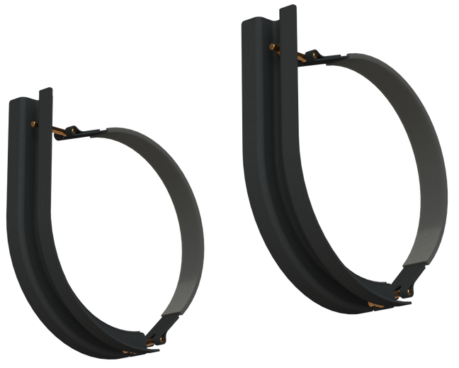 16" 2 Piece Black Mounting Kit