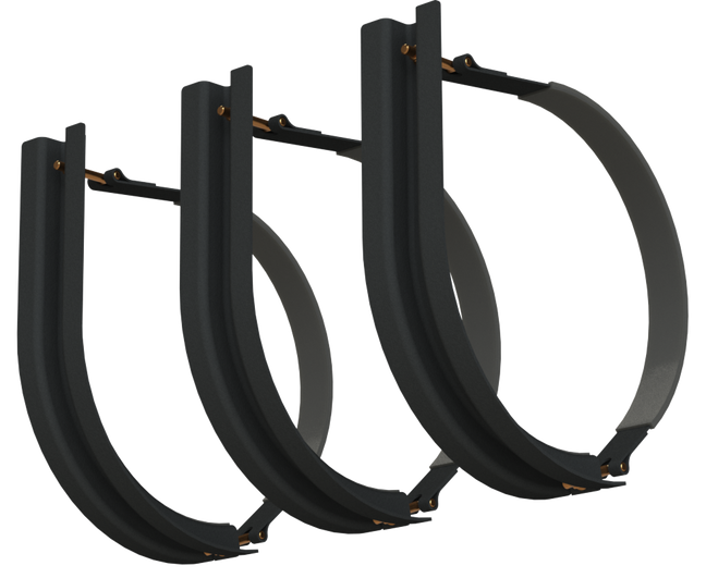 18" 3 Piece Black Mounting Kit
