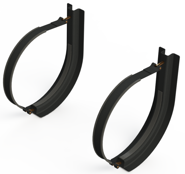 18" 2 Piece Black Mounting Kit