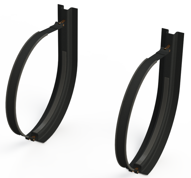 23" 2 Piece Black Mounting Kit