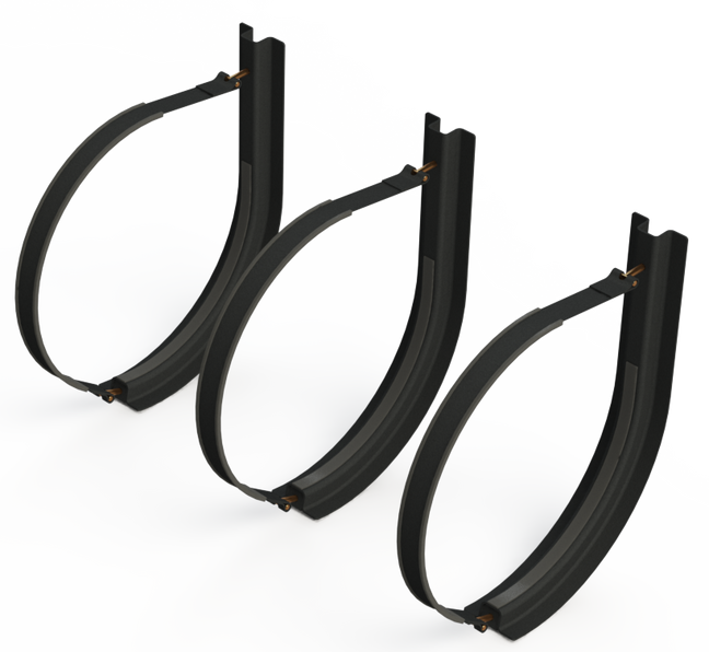 24" 3 Piece Black Mounting Kit