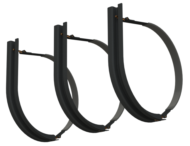 24" 3 Piece Black Mounting Kit