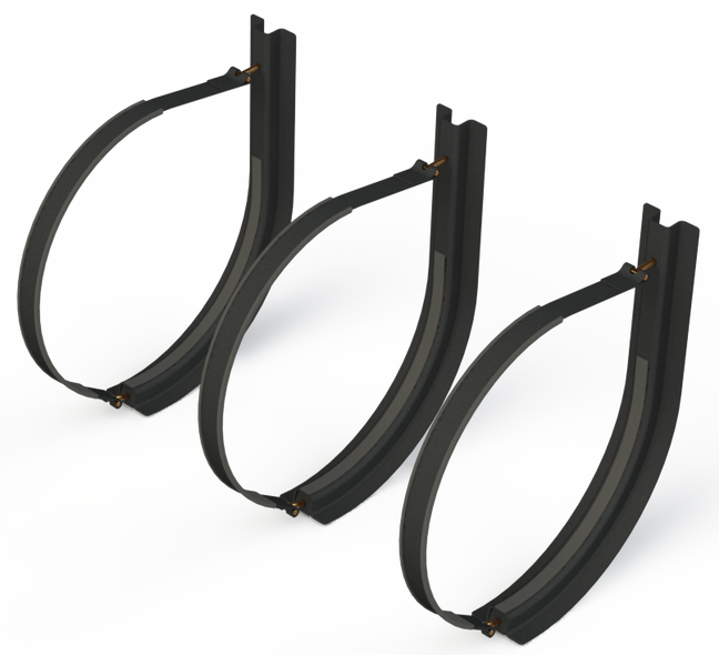 25" 3 Piece Black Mounting Kit