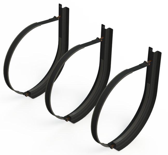 26" 3 Piece Black Mounting Kit