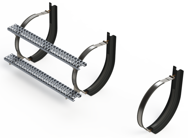 20" 3 Piece Stainless Steel Mounting Kit Combo