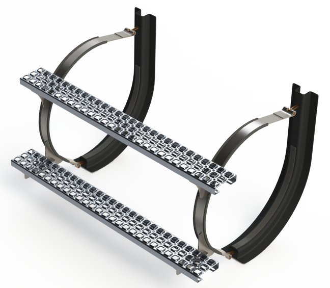 22" 2 Piece Stainless Steel Mounting Kit Combo