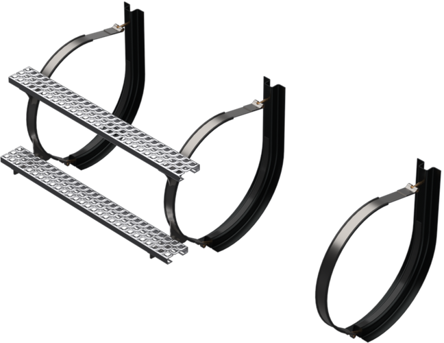 24.5" 3 Piece Stainless Steel Mounting Kit Combo