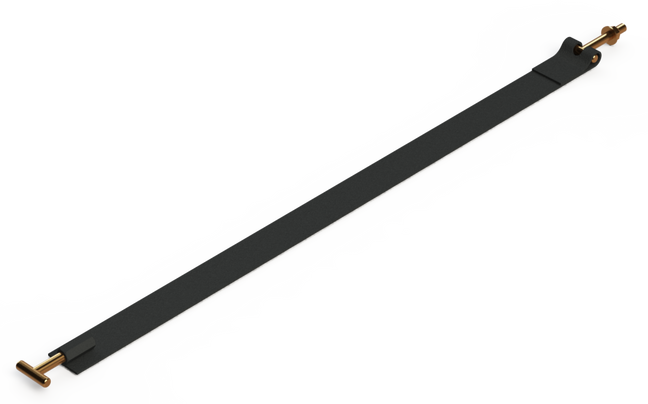 T-BOLT TO COUPLING NUT - T-BOLT 36-1/2" BLACK POWDER SATIN STEEL REGULAR STRAP