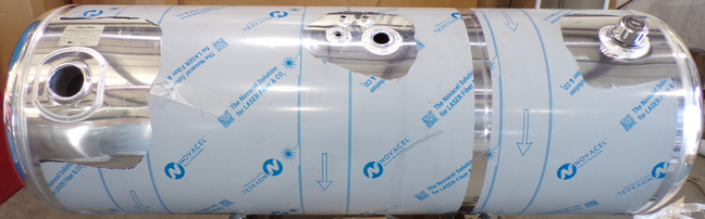 154 Gallons 26"D x 67"L - Peterbilt Style - Rear Fill Polished, Split