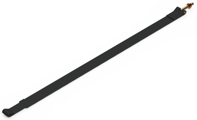 T-Bolt to 1 1/2" Tapered Loop 43" Black Powder Satin Regular Strap