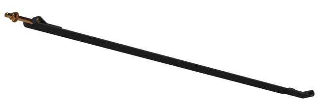 T-Bolt to 1 1/2" Tapered Loop 43" Black Powder Satin Regular Strap